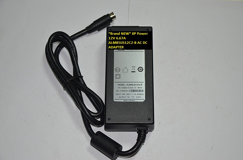 *Brand NEW* AC100-240V XP Power ALM85US12C2-8 12V 6.67A AC DC ADAPTER *Brand NEW* AC100-240V XP Power ALM85US12C2-8 12V 6.67A AC DC ADAPTER